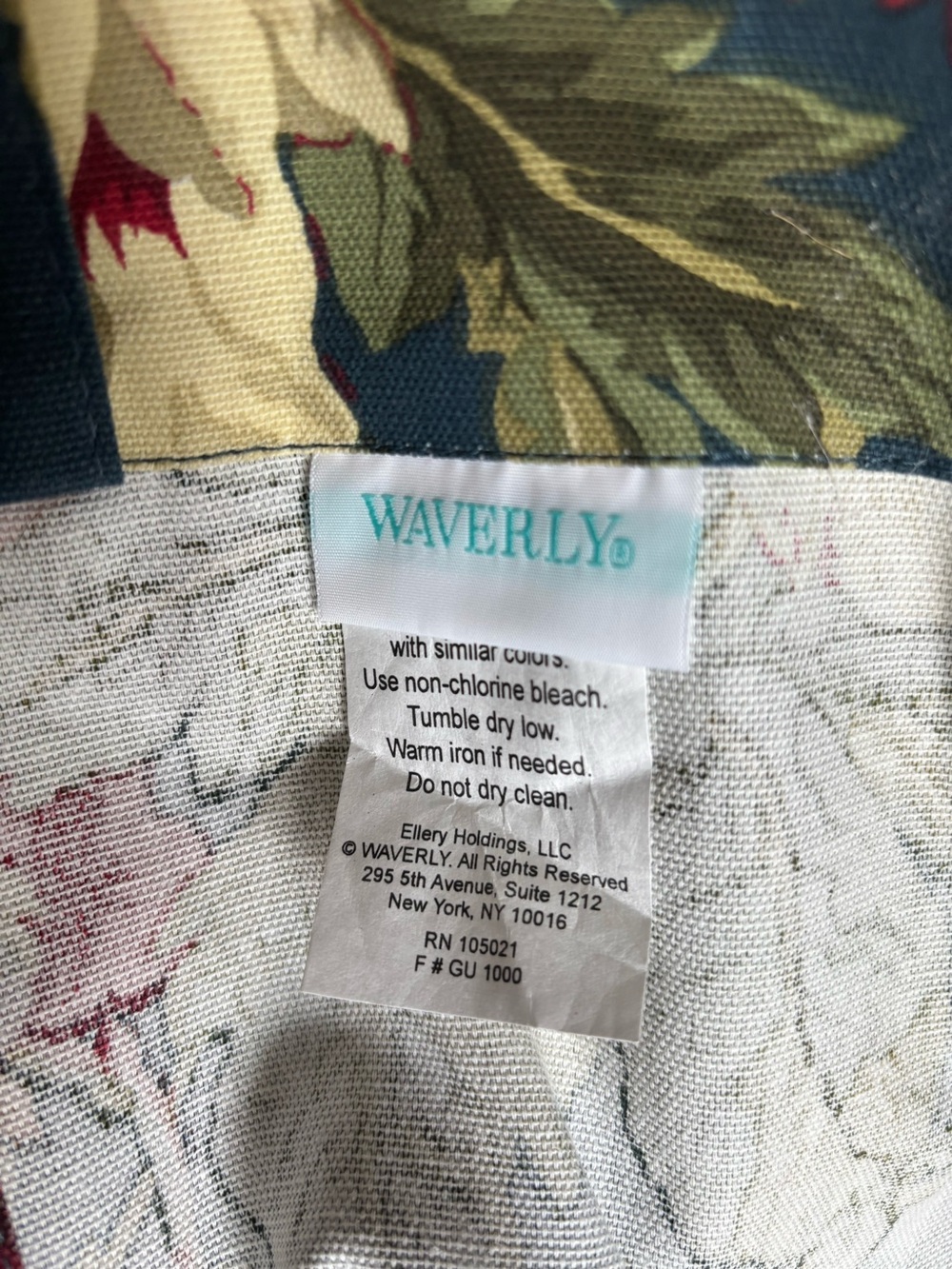 Waverly Blue Cabbage Rose Floral Curtain Panels English Country.
Price per pair. - Picture 5 of 6